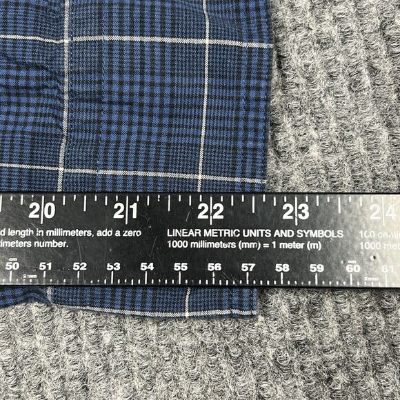 Chaps Ralph Lauren Shirt Mens‎ Medium Blue  Plaid Button Down VTG Cotton Casual - Picture 13 of 15